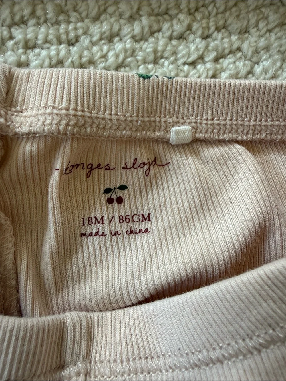 Konges Ella LS Pants Set - Cherry Coeur Blush, 18 M